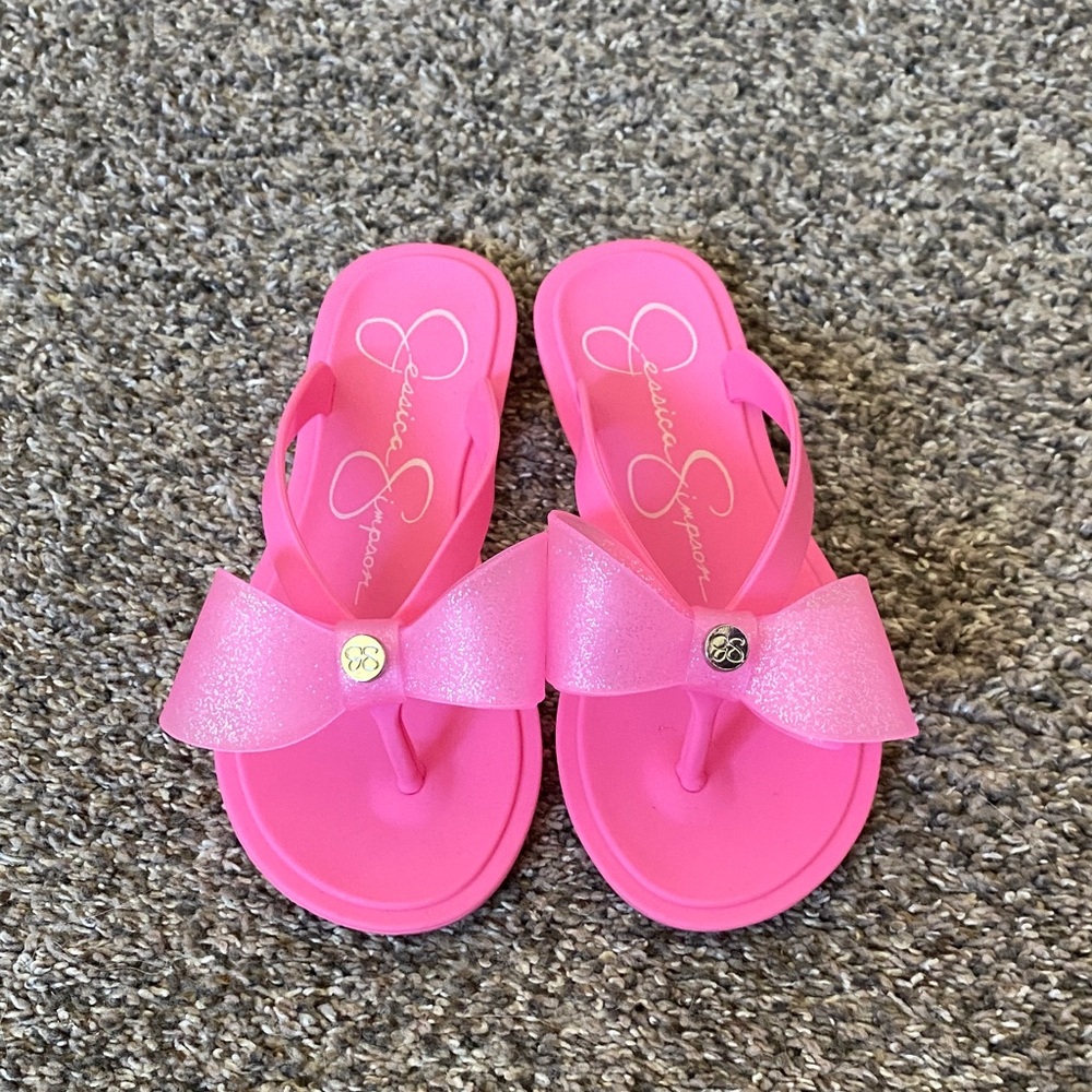 Jessica Simpson Glittery Kids Flip Flops
